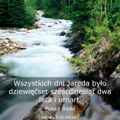 Picture 03 - Rodzaju 5:20 POLUBG - Wszystkich dni Jareda było dziewięćset - Bible Verse Picture