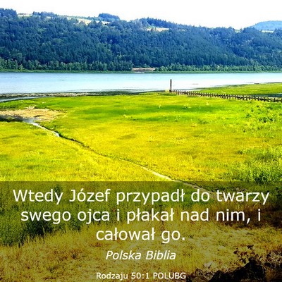 Picture 03 - Rodzaju 50:1 POLUBG - Wtedy Józef przypadł do twarzy swego ojca i - Bible Verse Picture