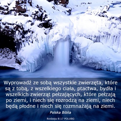 Picture 03 - Rodzaju 8:17 POLUBG - Wyprowadź ze sobą wszystkie zwierzęta, które - Bible Verse Picture