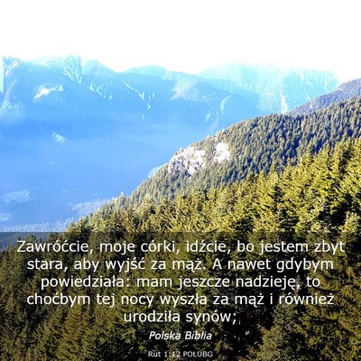 Picture 03 - Rut 1:12 POLUBG - Zawróćcie, moje córki, idźcie, bo jestem zbyt - Bible Verse Picture