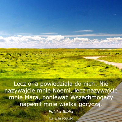 Picture 03 - Rut 1:20 POLUBG - Lecz ona powiedziała do nich: Nie nazywajcie - Bible Verse Picture