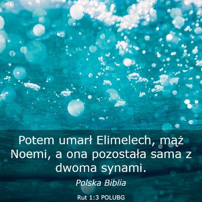 Picture 03 - Rut 1:3 POLUBG - Potem umarł Elimelech, mąż Noemi, a ona - Bible Verse Picture