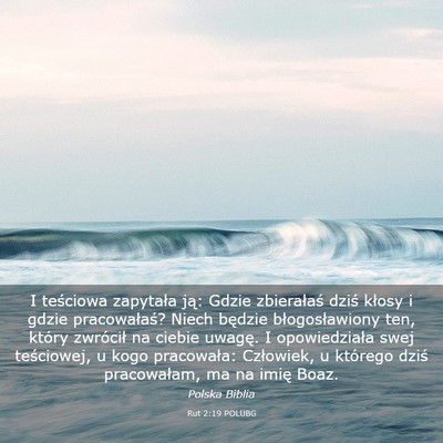 Picture 03 - Rut 2:19 POLUBG - I teściowa zapytała ją: Gdzie zbierałaś - Bible Verse Picture