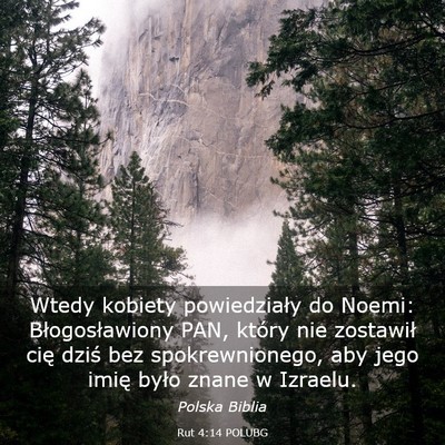 Picture 03 - Rut 4:14 POLUBG - Wtedy kobiety powiedziały do Noemi: - Bible Verse Picture