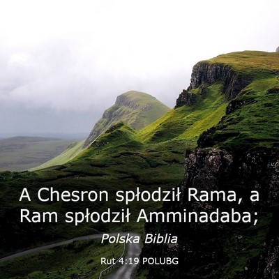 Picture 03 - Rut 4:19 POLUBG - A Chesron spłodził Rama, a Ram spłodził - Bible Verse Picture