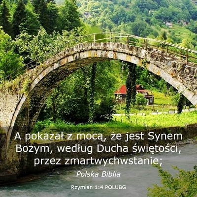 Picture 03 - Rzymian 1:4 POLUBG - A pokazał z mocą, że jest Synem Bożym, - Bible Verse Picture
