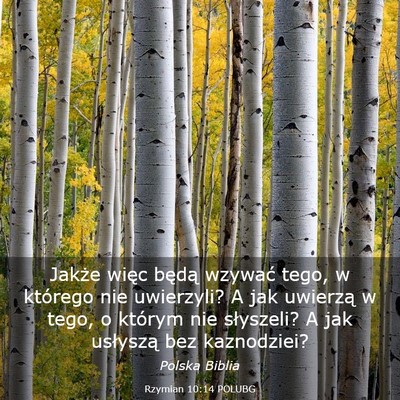Picture 03 - Rzymian 10:14 POLUBG - Jakże więc będą wzywać tego, w którego nie - Bible Verse Picture