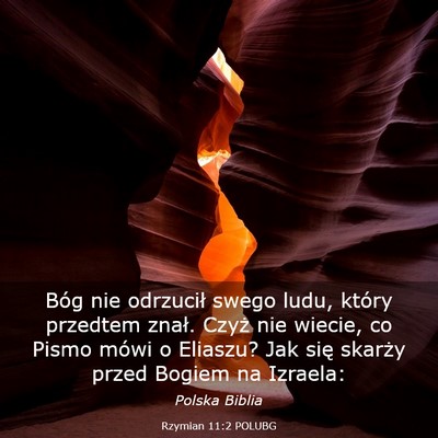 Picture 03 - Rzymian 11:2 POLUBG - Bóg nie odrzucił swego ludu, który przedtem - Bible Verse Picture