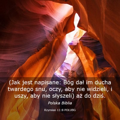 Picture 03 - Rzymian 11:8 POLUBG - (Jak jest napisane: Bóg dał im ducha twardego - Bible Verse Picture