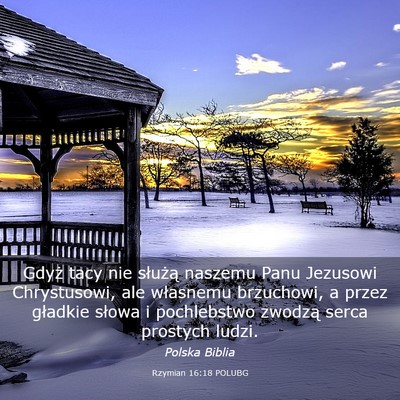 Picture 03 - Rzymian 16:18 POLUBG - Gdyż tacy nie służą naszemu Panu Jezusowi - Bible Verse Picture