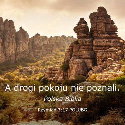 Picture 03 - Rzymian 3:17 POLUBG - A drogi pokoju nie - Bible Verse Picture