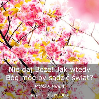 Picture 03 - Rzymian 3:6 POLUBG - Nie daj Boże! Jak wtedy Bóg mógłby sądzić - Bible Verse Picture