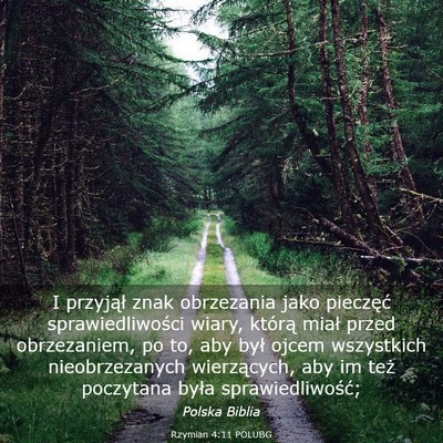 Picture 03 - Rzymian 4:11 POLUBG - I przyjął znak obrzezania jako pieczęć - Bible Verse Picture