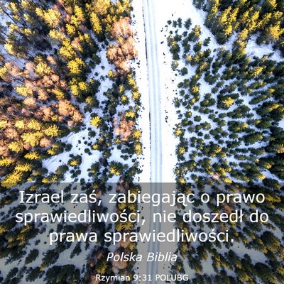 Picture 03 - Rzymian 9:31 POLUBG - Izrael zaś, zabiegając o prawo - Bible Verse Picture