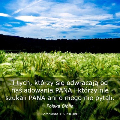 Picture 03 - Sofoniasza 1:6 POLUBG - I tych, którzy się odwracają od naśladowania - Bible Verse Picture