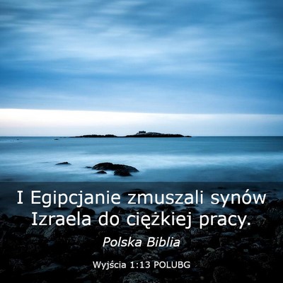 Picture 03 - Wyjścia 1:13 POLUBG - I Egipcjanie zmuszali synów Izraela do - Bible Verse Picture