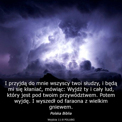 Picture 03 - Wyjścia 11:8 POLUBG - I przyjdą do mnie wszyscy twoi słudzy, i będą - Bible Verse Picture
