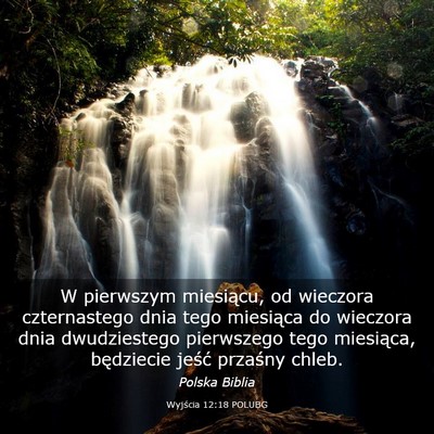 Picture 03 - Wyjścia 12:18 POLUBG - W pierwszym miesiącu, od wieczora czternastego - Bible Verse Picture