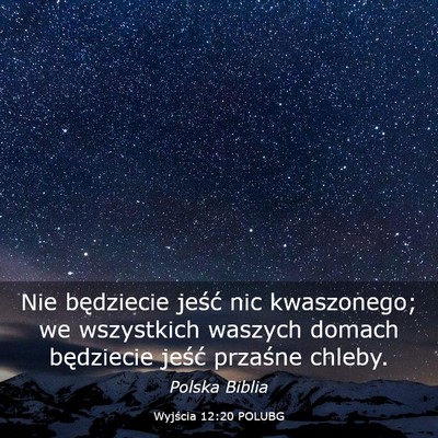 Picture 03 - Wyjścia 12:20 POLUBG - Nie będziecie jeść nic kwaszonego; we - Bible Verse Picture