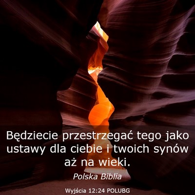 Picture 03 - Wyjścia 12:24 POLUBG - Będziecie przestrzegać tego jako ustawy dla - Bible Verse Picture