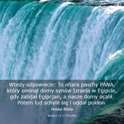 Picture 03 - Wyjścia 12:27 POLUBG - Wtedy odpowiecie: To ofiara paschy PANA, który - Bible Verse Picture