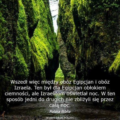 Picture 03 - Wyjścia 14:20 POLUBG - Wszedł więc między obóz Egipcjan i obóz - Bible Verse Picture