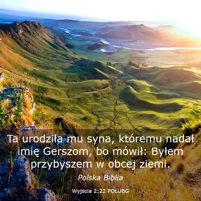 Picture 03 - Wyjścia 2:22 POLUBG - Ta urodziła mu syna, któremu nadał imię - Bible Verse Picture