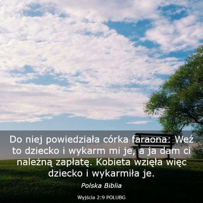 Picture 03 - Wyjścia 2:9 POLUBG - Do niej powiedziała córka faraona: Weź to - Bible Verse Picture