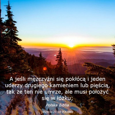 Picture 03 - Wyjścia 21:18 POLUBG - A jeśli mężczyźni się pokłócą i jeden - Bible Verse Picture