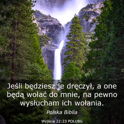 Picture 03 - Wyjścia 22:23 POLUBG - Jeśli będziesz je dręczył, a one będą - Bible Verse Picture