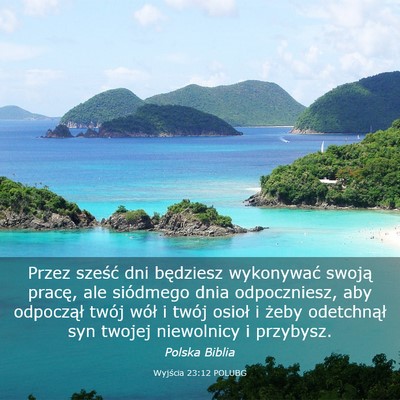 Picture 03 - Wyjścia 23:12 POLUBG - Przez sześć dni będziesz wykonywać swoją - Bible Verse Picture