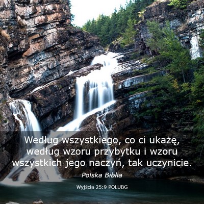 Picture 03 - Wyjścia 25:9 POLUBG - Według wszystkiego, co ci ukażę, według wzoru - Bible Verse Picture