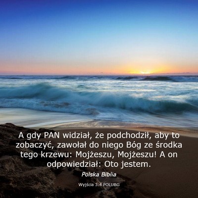 Picture 03 - Wyjścia 3:4 POLUBG - A gdy PAN widział, że podchodził, aby to - Bible Verse Picture