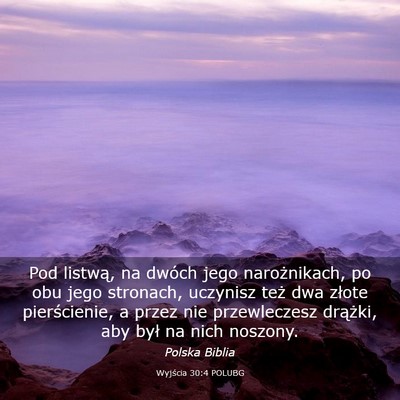 Picture 03 - Wyjścia 30:4 POLUBG - Pod listwą, na dwóch jego narożnikach, po obu - Bible Verse Picture