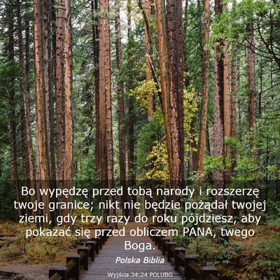 Picture 03 - Wyjścia 34:24 POLUBG - Bo wypędzę przed tobą narody i rozszerzę - Bible Verse Picture