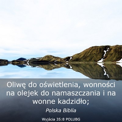 Picture 03 - Wyjścia 35:8 POLUBG - Oliwę do oświetlenia, wonności na olejek do - Bible Verse Picture
