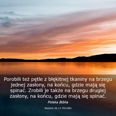 Picture 03 - Wyjścia 36:11 POLUBG - Porobili też pętle z błękitnej tkaniny na - Bible Verse Picture