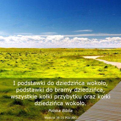 Picture 03 - Wyjścia 38:31 POLUBG - I podstawki do dziedzińca wokoło, podstawki do - Bible Verse Picture