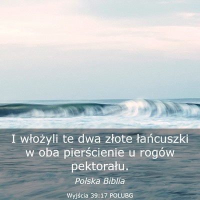 Picture 03 - Wyjścia 39:17 POLUBG - I włożyli te dwa złote łańcuszki w oba - Bible Verse Picture