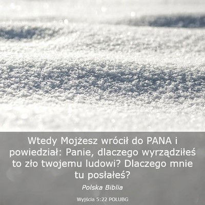 Picture 03 - Wyjścia 5:22 POLUBG - Wtedy Mojżesz wrócił do PANA i powiedział: - Bible Verse Picture