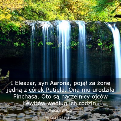 Picture 03 - Wyjścia 6:25 POLUBG - I Eleazar, syn Aarona, pojął za żonę jedną z - Bible Verse Picture