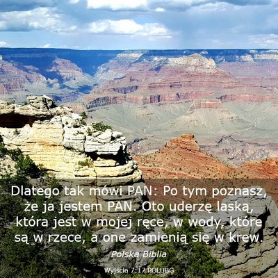 Picture 03 - Wyjścia 7:17 POLUBG - Dlatego tak mówi PAN: Po tym poznasz, że ja - Bible Verse Picture