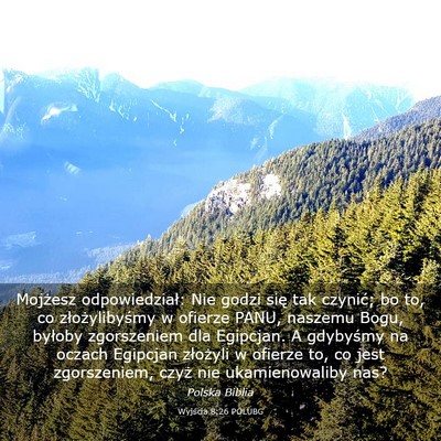 Picture 03 - Wyjścia 8:26 POLUBG - Mojżesz odpowiedział: Nie godzi się tak - Bible Verse Picture