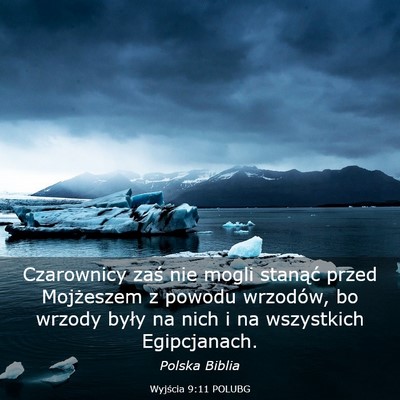 Picture 03 - Wyjścia 9:11 POLUBG - Czarownicy zaś nie mogli stanąć przed - Bible Verse Picture