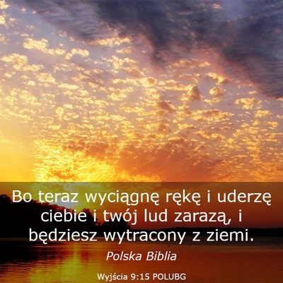 Picture 03 - Wyjścia 9:15 POLUBG - Bo teraz wyciągnę rękę i uderzę ciebie i - Bible Verse Picture