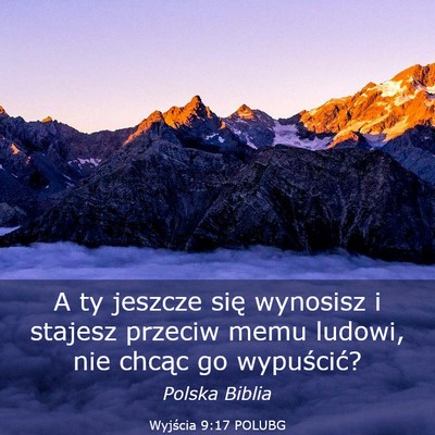 Picture 03 - Wyjścia 9:17 POLUBG - A ty jeszcze się wynosisz i stajesz przeciw memu - Bible Verse Picture