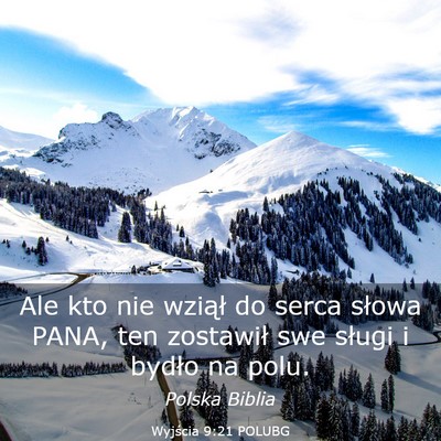 Picture 03 - Wyjścia 9:21 POLUBG - Ale kto nie wziął do serca słowa PANA, ten - Bible Verse Picture