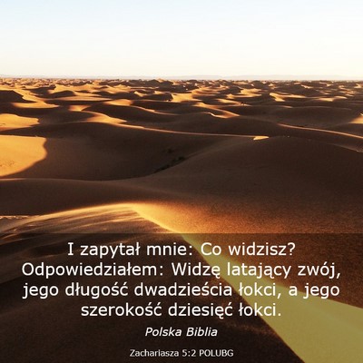 Picture 03 - Zachariasza 5:2 POLUBG - I zapytał mnie: Co widzisz? Odpowiedziałem: - Bible Verse Picture