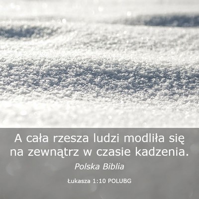 Picture 03 - Łukasza 1:10 POLUBG - A cała rzesza ludzi modliła się na zewnątrz w - Bible Verse Picture