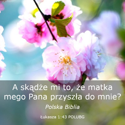 Picture 03 - Łukasza 1:43 POLUBG - A skądże mi to, że matka mego Pana przyszła - Bible Verse Picture